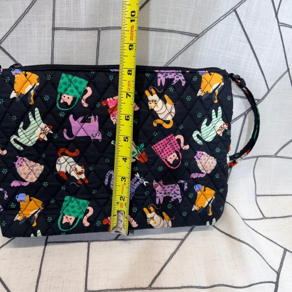 Vera Bradley Large Hipster One Size Black Herding Cats Quilted Crossbody Bag - Picture 6 of 12